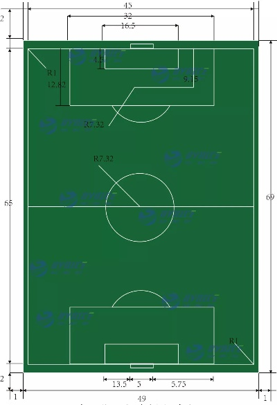 太平洋查账：11人足球场地标准尺寸图纸介绍（详细说明国际足联规定的尺寸和要求）-第3张图片-www.211178.com_果博福布斯